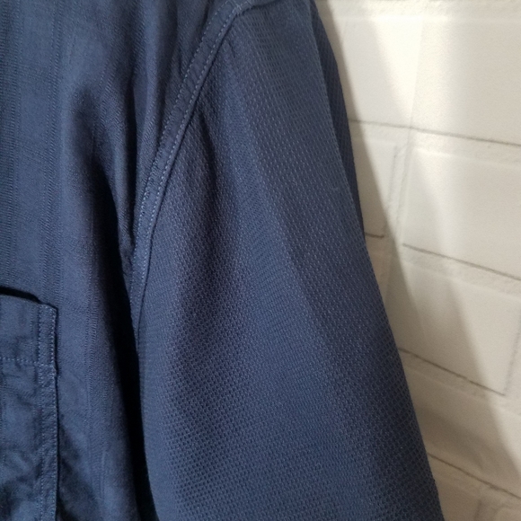 Tommy Jeans Navy Button Down Short Sleeve Shirt - Picture 5 of 8